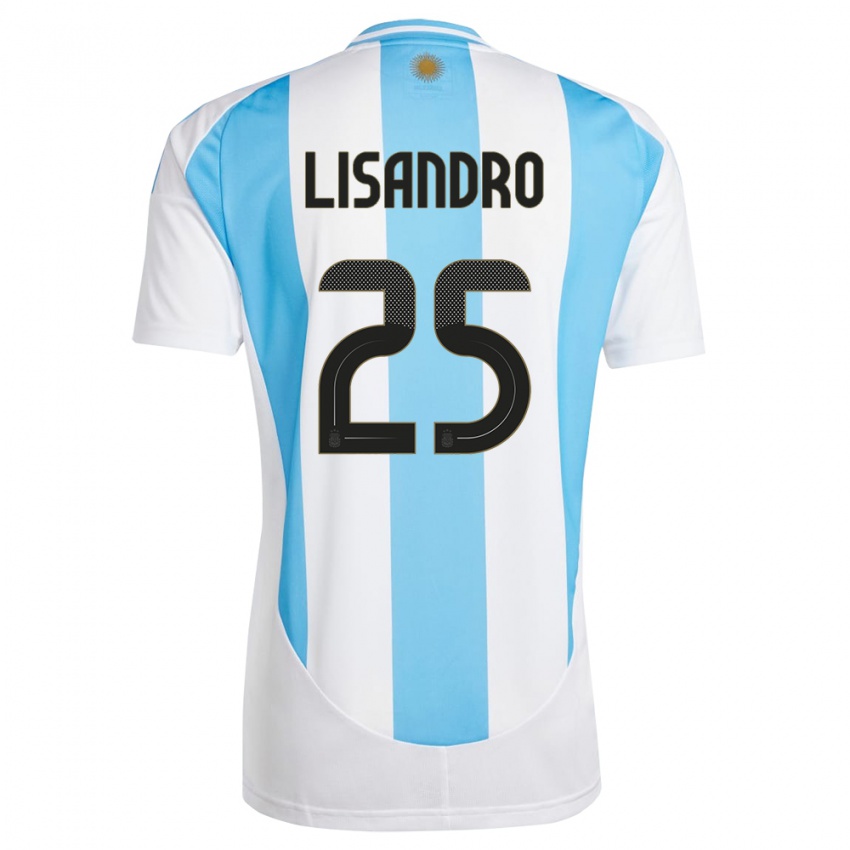 Niño Camiseta Argentina Lisandro Martinez #255 Blanco Azul 1ª Equipación 24-26 La Camisa Perú