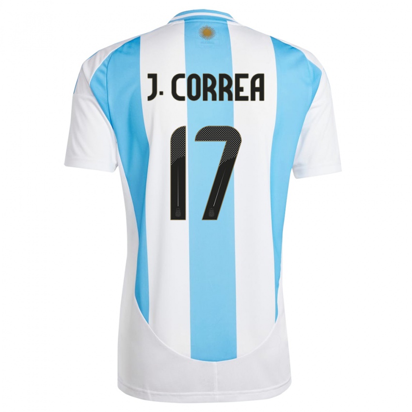 Niño Camiseta Argentina Joaquin Correa #17 Blanco Azul 1ª Equipación 24-26 La Camisa Perú