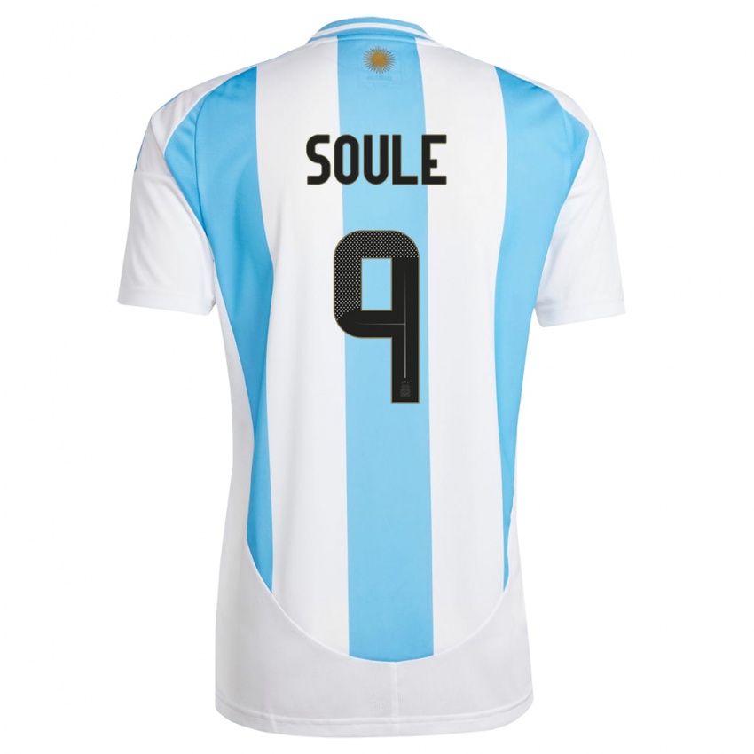 Niño Camiseta Argentina Matias Soule #9 Blanco Azul 1ª Equipación 24-26 La Camisa Perú