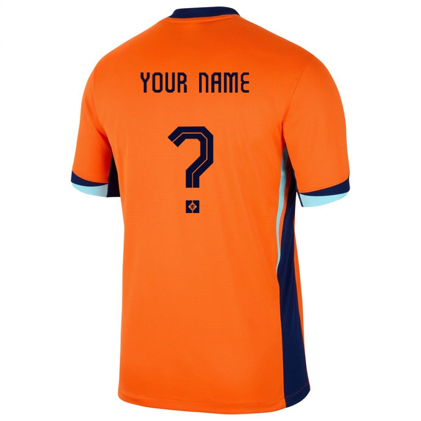Niño Camiseta Países Bajos Su Nombre #0 Naranja 1ª Equipación 24-26 La Camisa Perú