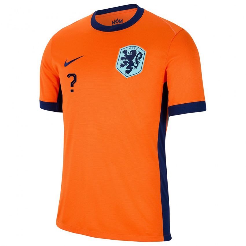 Niño Camiseta Países Bajos Su Nombre #0 Naranja 1ª Equipación 24-26 La Camisa Perú