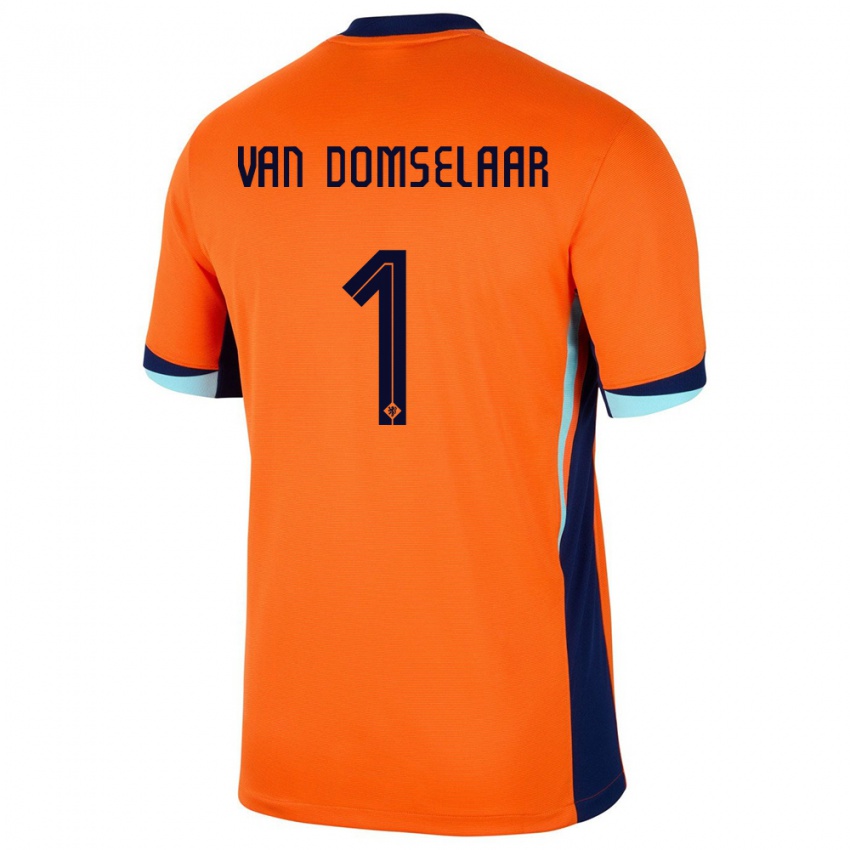 Niño Camiseta Países Bajos Daphne Van Domselaar #1 Naranja 1ª Equipación 24-26 La Camisa Perú