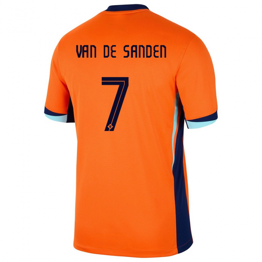 Niño Camiseta Países Bajos Shanice Van De Sanden #7 Naranja 1ª Equipación 24-26 La Camisa Perú