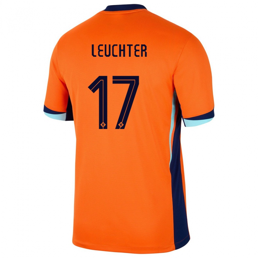 Niño Camiseta Países Bajos Romee Leuchter #17 Naranja 1ª Equipación 24-26 La Camisa Perú