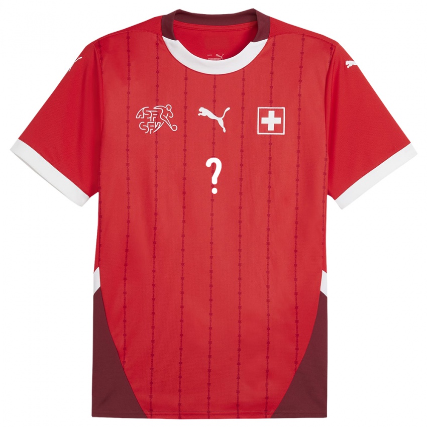 Niño Camiseta Suiza Su Nombre #0 Rojo 1ª Equipación 24-26 La Camisa Perú