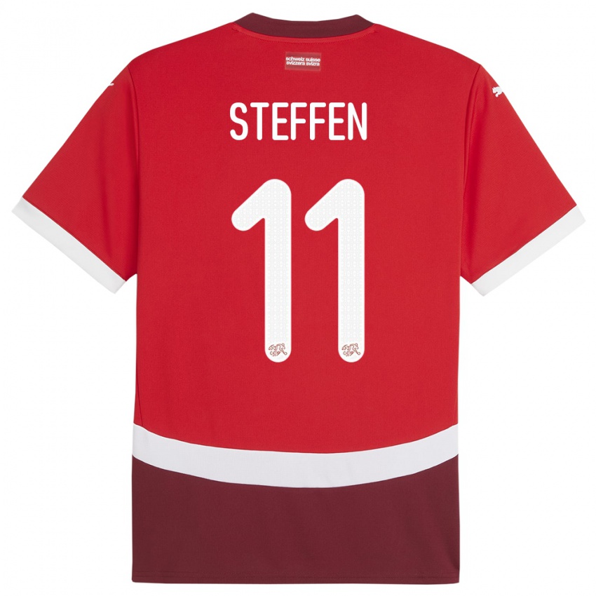 Niño Camiseta Suiza Renato Steffen #11 Rojo 1ª Equipación 24-26 La Camisa Perú