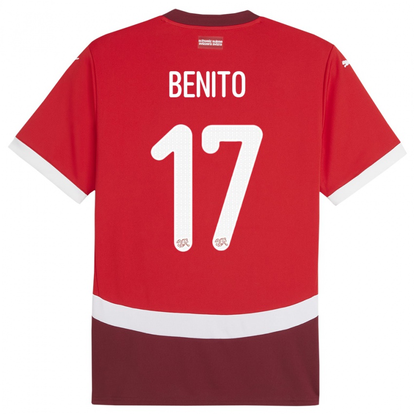 Niño Camiseta Suiza Loris Benito #17 Rojo 1ª Equipación 24-26 La Camisa Perú