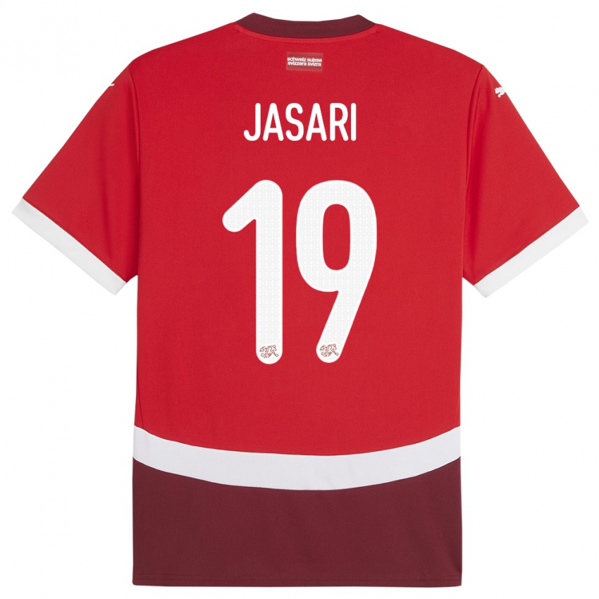 Niño Camiseta Suiza Ardon Jasari #19 Rojo 1ª Equipación 24-26 La Camisa Perú