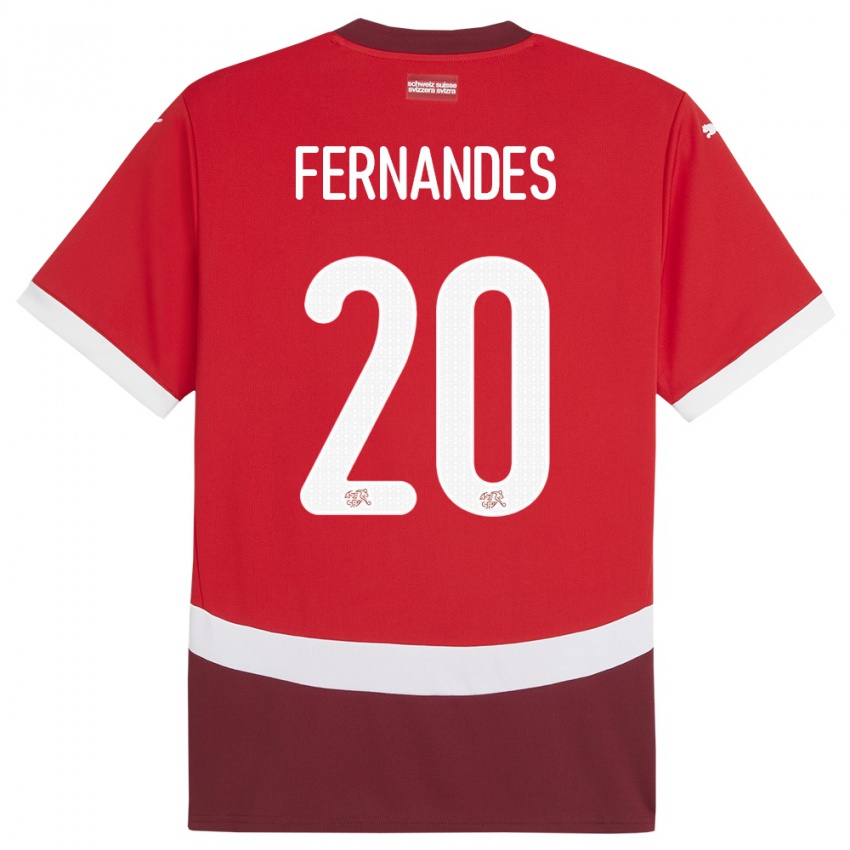 Niño Camiseta Suiza Edimilson Fernandes #20 Rojo 1ª Equipación 24-26 La Camisa Perú