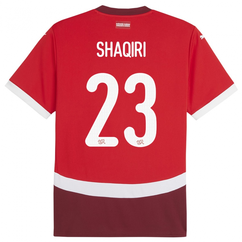 Niño Camiseta Suiza Xherdan Shaqiri #23 Rojo 1ª Equipación 24-26 La Camisa Perú