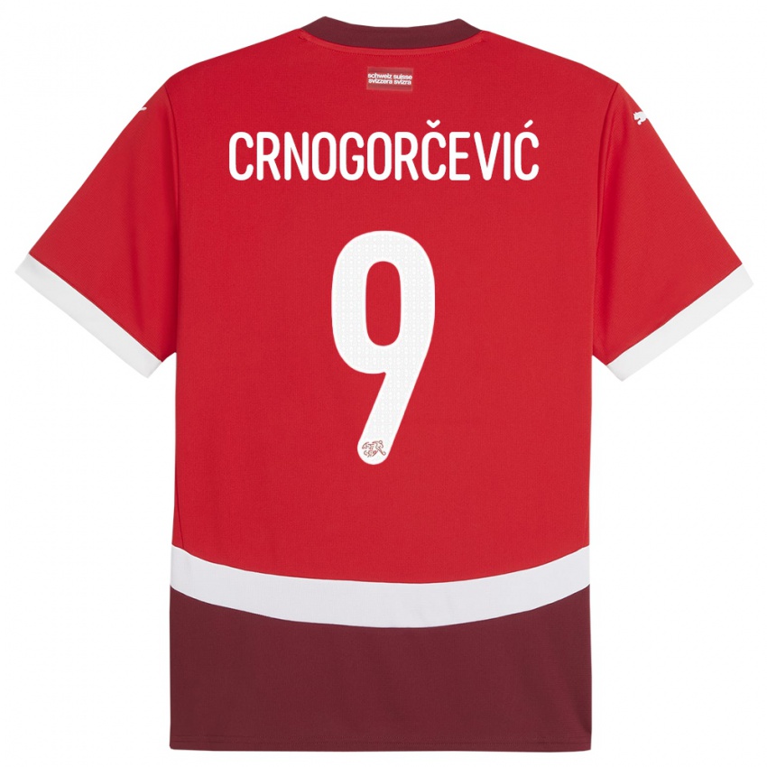 Niño Camiseta Suiza Ana Maria Crnogorcevic #9 Rojo 1ª Equipación 24-26 La Camisa Perú