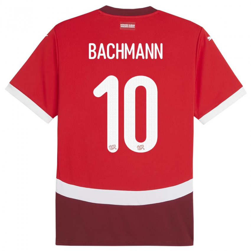 Niño Camiseta Suiza Ramona Bachmann #10 Rojo 1ª Equipación 24-26 La Camisa Perú