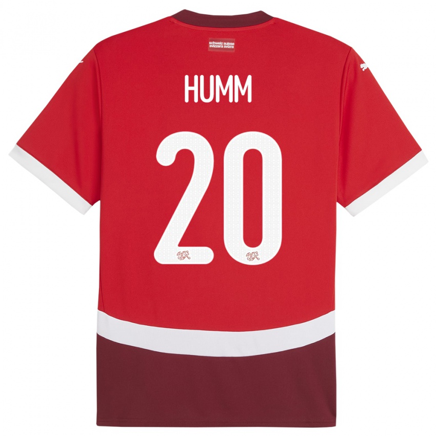 Niño Camiseta Suiza Fabienne Humm #20 Rojo 1ª Equipación 24-26 La Camisa Perú