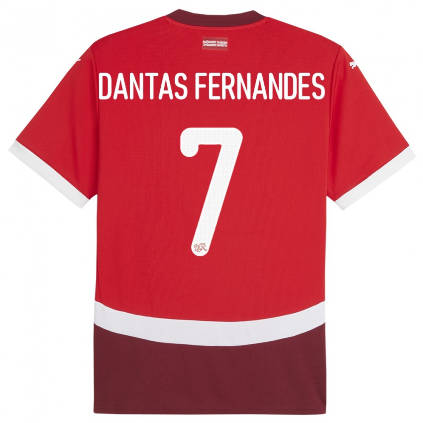 Niño Camiseta Suiza Ronaldo Dantas Fernandes #7 Rojo 1ª Equipación 24-26 La Camisa Perú