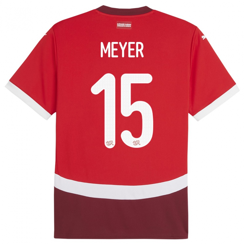 Niño Camiseta Suiza Leny Meyer #15 Rojo 1ª Equipación 24-26 La Camisa Perú