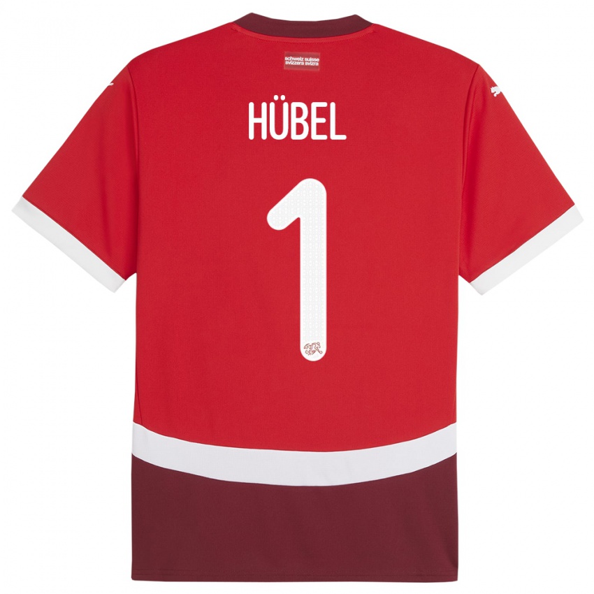 Niño Camiseta Suiza Marvin Hubel #1 Rojo 1ª Equipación 24-26 La Camisa Perú