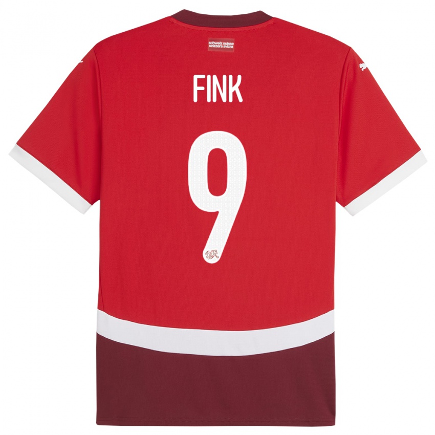 Niño Camiseta Suiza Bradley Fink #9 Rojo 1ª Equipación 24-26 La Camisa Perú