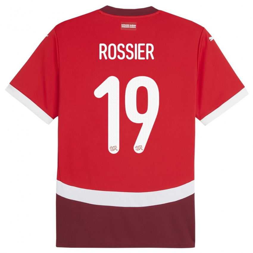 Niño Camiseta Suiza Evan Rossier #19 Rojo 1ª Equipación 24-26 La Camisa Perú