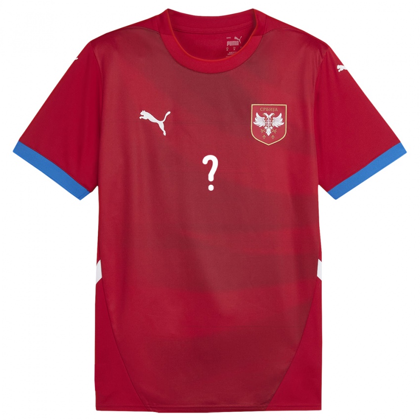 Niño Camiseta Serbia Su Nombre #0 Rojo 1ª Equipación 24-26 La Camisa Perú