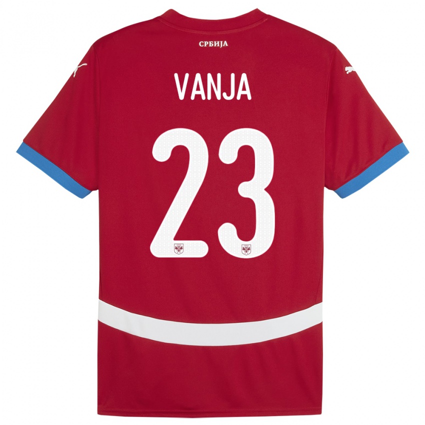 Niño Camiseta Serbia Vanja Milinkovic-Savic #23 Rojo 1ª Equipación 24-26 La Camisa Perú