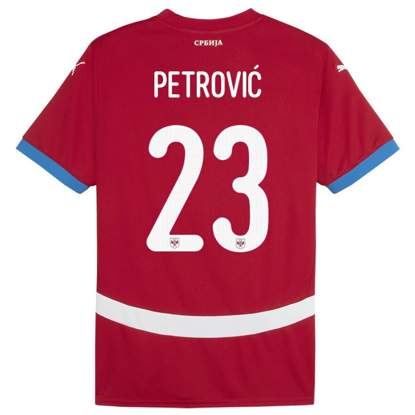 Niño Camiseta Serbia Jovana Petrovic #23 Rojo 1ª Equipación 24-26 La Camisa Perú