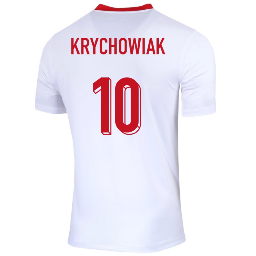 Niño Camiseta Polonia Grzegorz Krychowiak #10 Blanco 1ª Equipación 24-26 La Camisa Perú