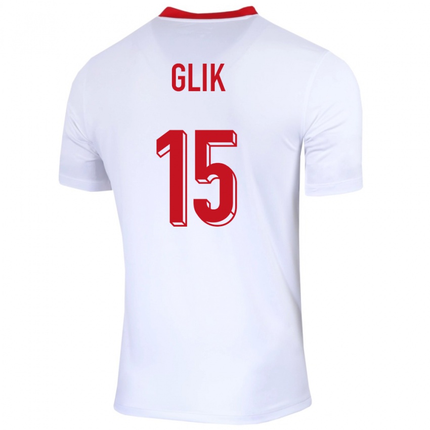 Niño Camiseta Polonia Kamil Glik #15 Blanco 1ª Equipación 24-26 La Camisa Perú