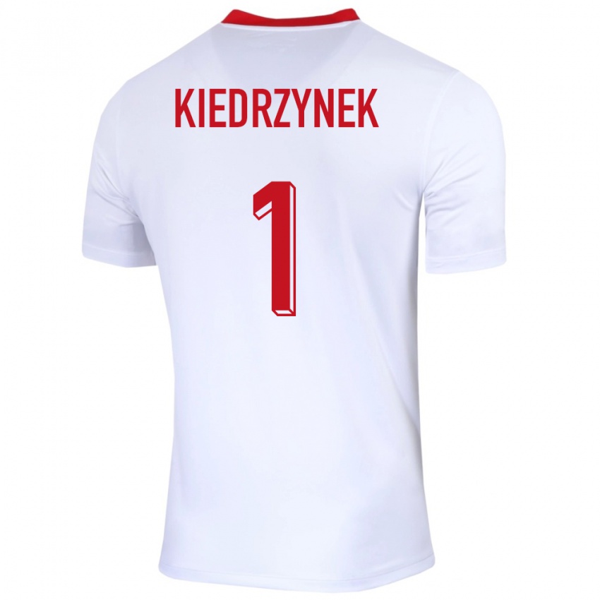 Niño Camiseta Polonia Katarzyna Kiedrzynek #1 Blanco 1ª Equipación 24-26 La Camisa Perú