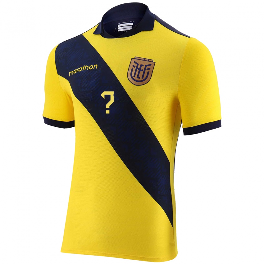 Niño Camiseta Ecuador Su Nombre #0 Amarillo 1ª Equipación 24-26 La Camisa Perú