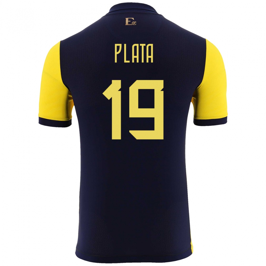 Niño Camiseta Ecuador Gonzalo Plata #19 Amarillo 1ª Equipación 24-26 La Camisa Perú