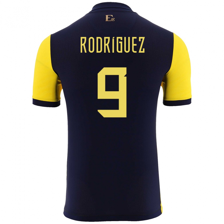 Niño Camiseta Ecuador Ingrid Rodriguez #9 Amarillo 1ª Equipación 24-26 La Camisa Perú