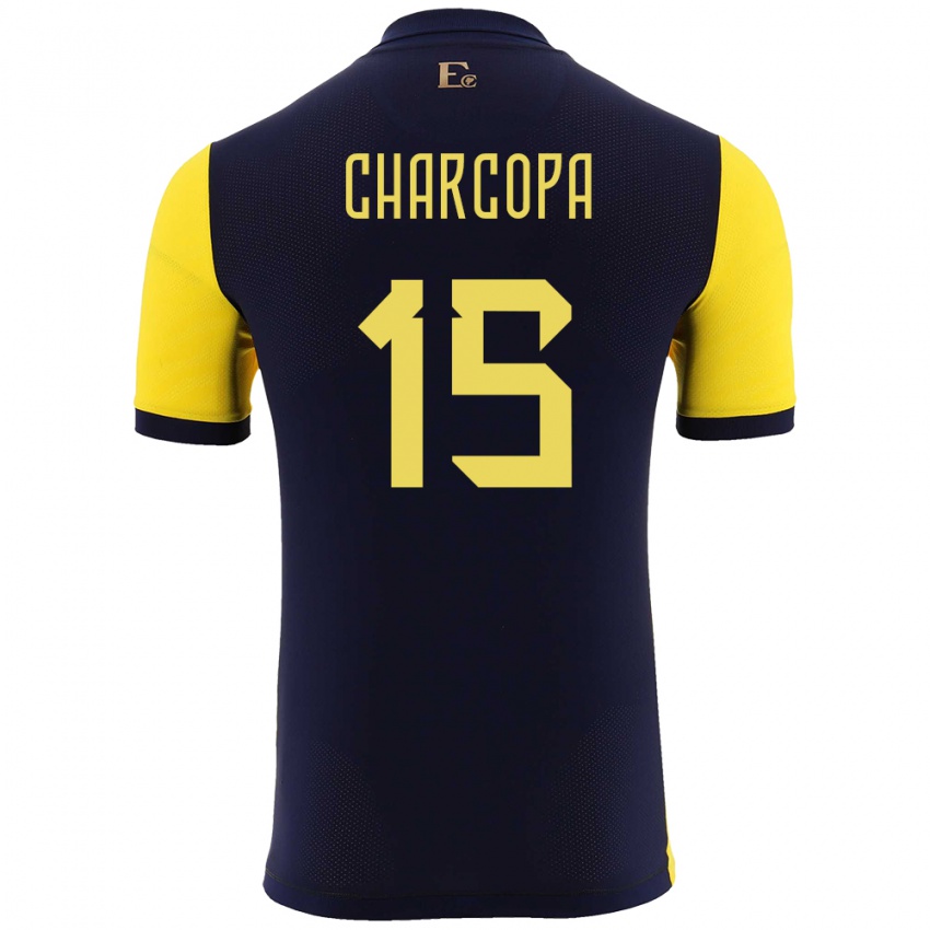 Niño Camiseta Ecuador Nicole Charcopa #15 Amarillo 1ª Equipación 24-26 La Camisa Perú