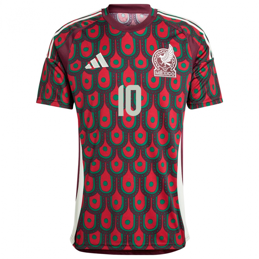 Niño Camiseta México Karel Campos #10 Granate 1ª Equipación 24-26 La Camisa Perú