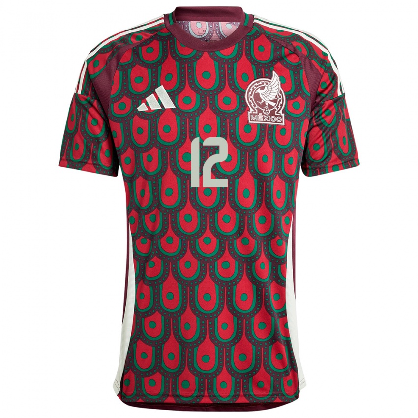 Niño Camiseta México Itzel Gonzalez #12 Granate 1ª Equipación 24-26 La Camisa Perú