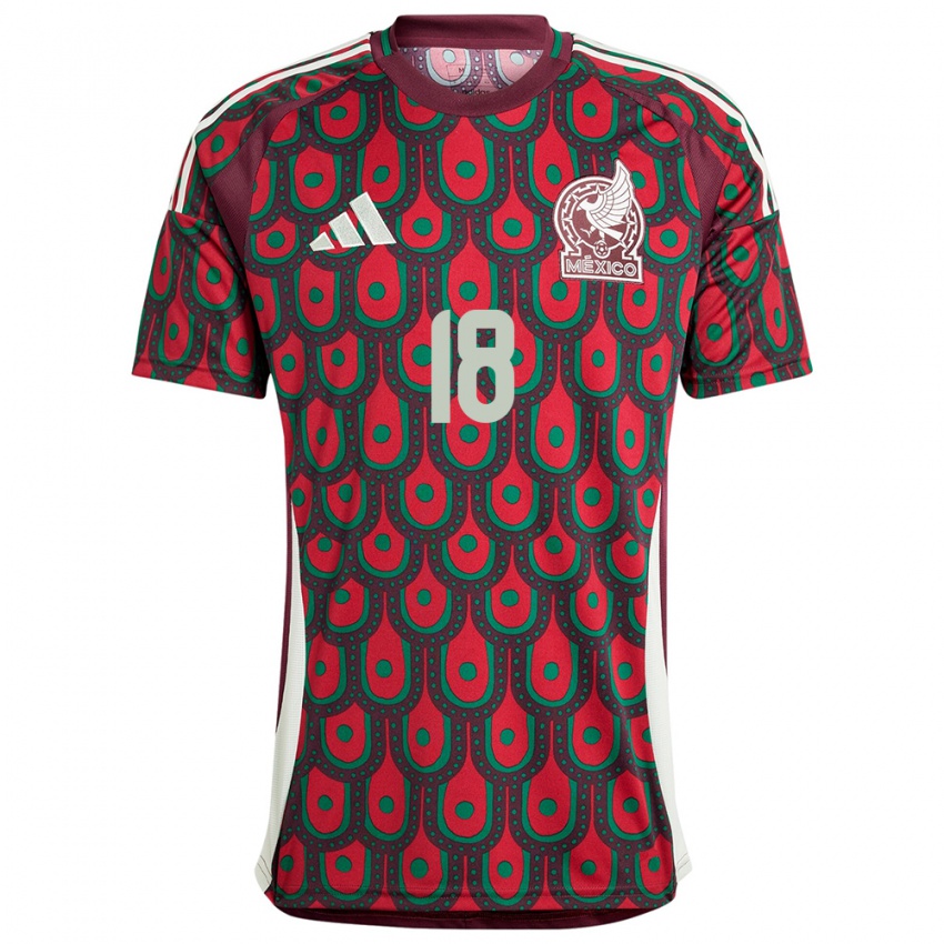 Niño Camiseta México Eduardo Aguirre #18 Granate 1ª Equipación 24-26 La Camisa Perú