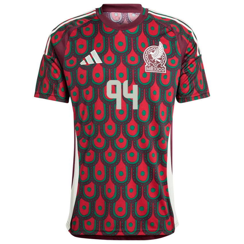 Niño Camiseta México Melany Villeda #94 Granate 1ª Equipación 24-26 La Camisa Perú