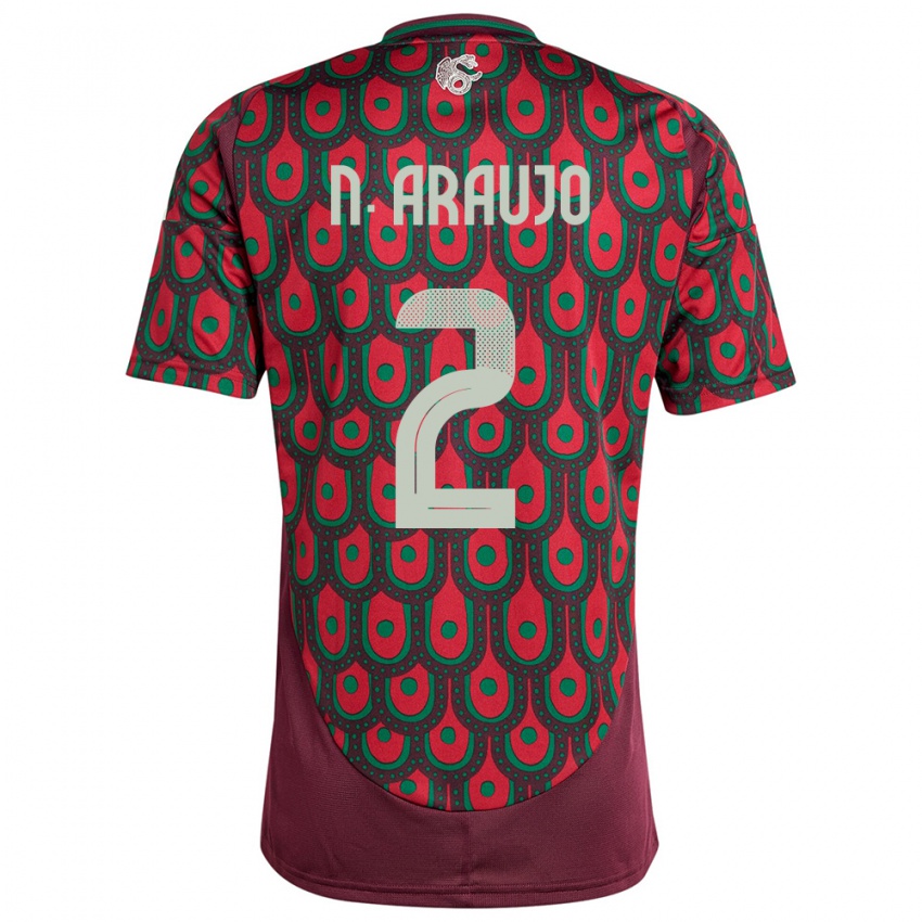 Niño Camiseta México Nestor Araujo #2 Granate 1ª Equipación 24-26 La Camisa Perú