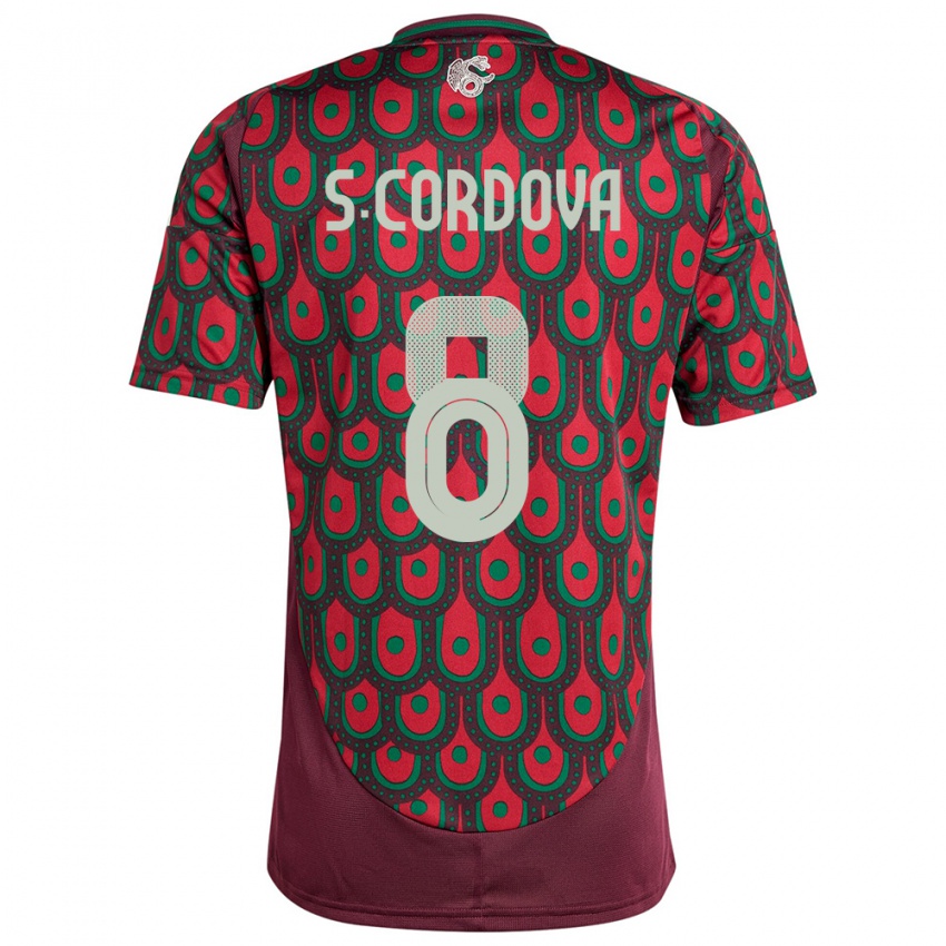 Niño Camiseta México Sebastian Cordova #8 Granate 1ª Equipación 24-26 La Camisa Perú