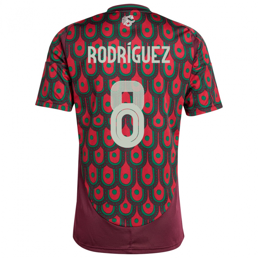 Niño Camiseta México Carlos Rodriguez #8 Granate 1ª Equipación 24-26 La Camisa Perú