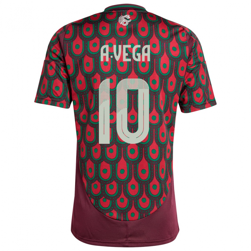 Niño Camiseta México Alexis Vega #10 Granate 1ª Equipación 24-26 La Camisa Perú