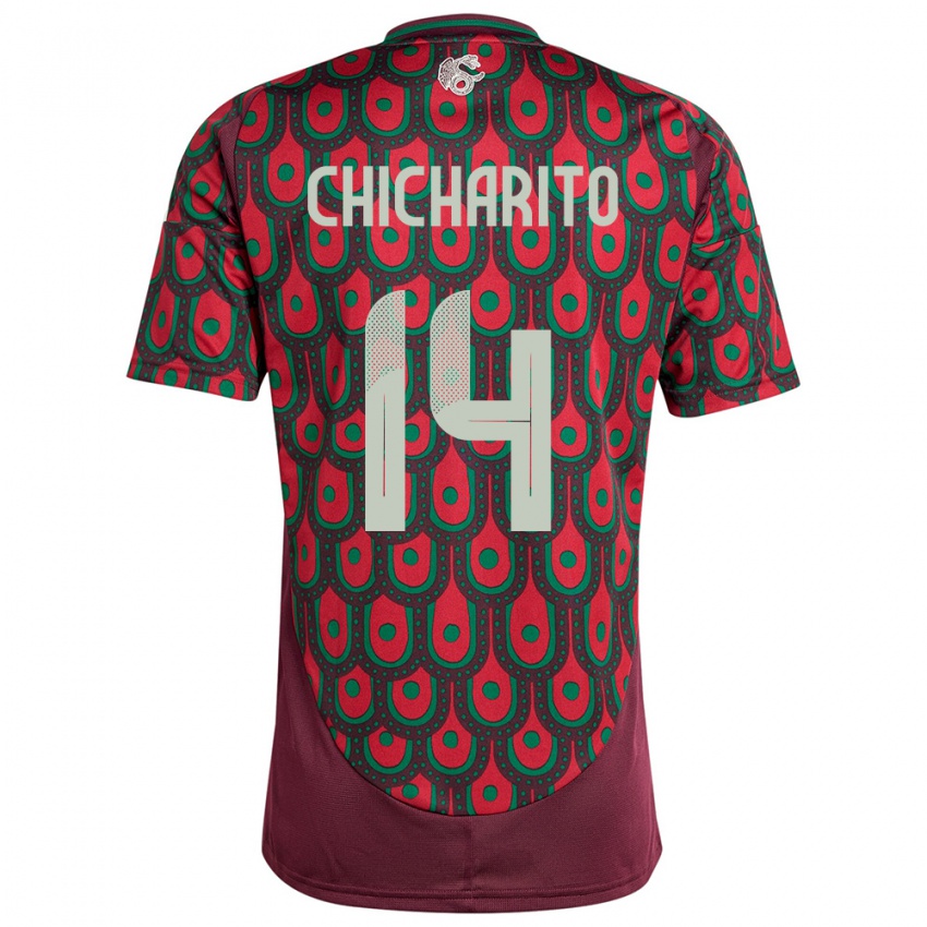 Niño Camiseta México Chicharito #14 Granate 1ª Equipación 24-26 La Camisa Perú