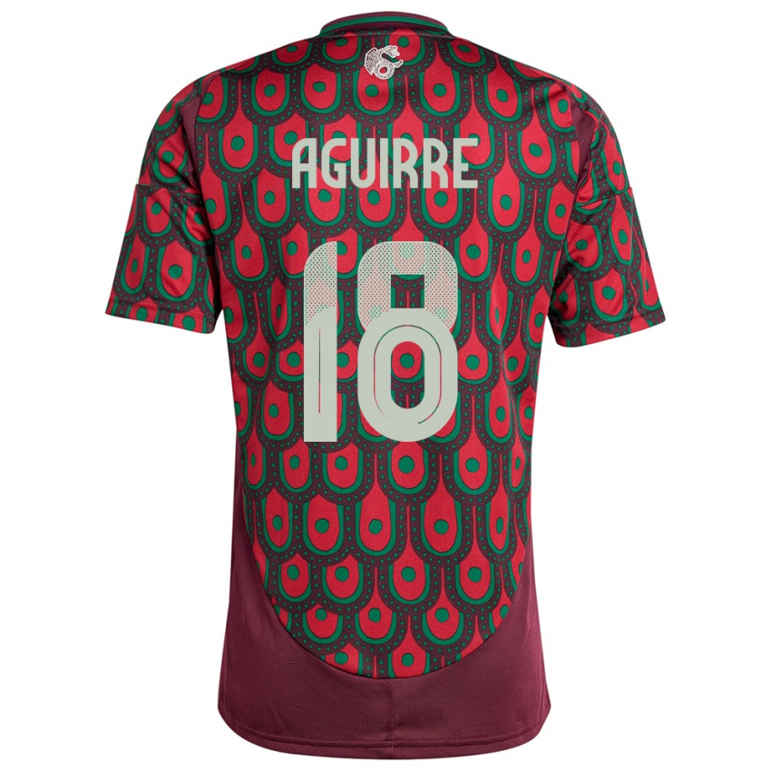 Niño Camiseta México Eduardo Aguirre #18 Granate 1ª Equipación 24-26 La Camisa Perú