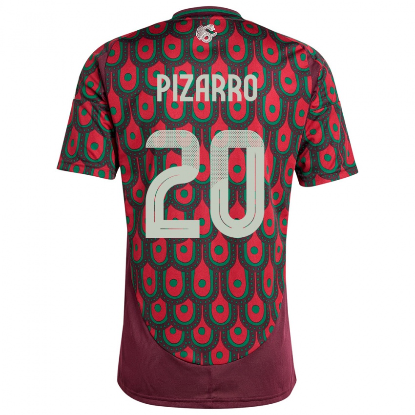 Niño Camiseta México Rodolfo Pizarro #20 Granate 1ª Equipación 24-26 La Camisa Perú