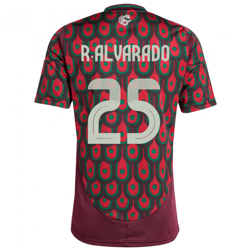 Niño Camiseta México Roberto Alvarado #25 Granate 1ª Equipación 24-26 La Camisa Perú