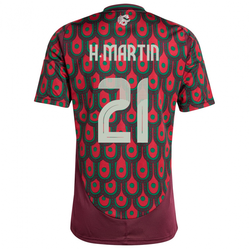 Niño Camiseta México Henry Martin #21 Granate 1ª Equipación 24-26 La Camisa Perú