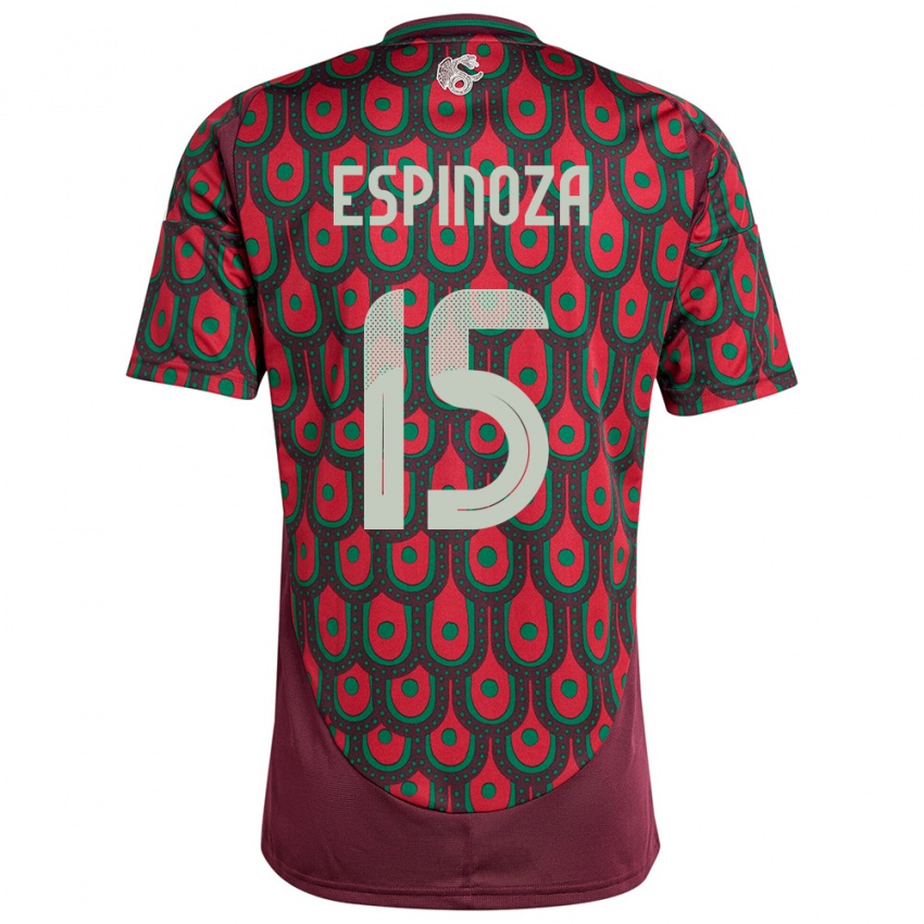 Niño Camiseta México Greta Espinoza #15 Granate 1ª Equipación 24-26 La Camisa Perú