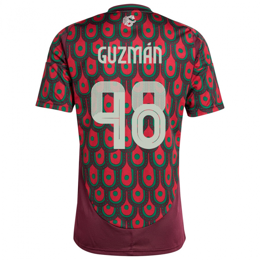 Niño Camiseta México Kinberly Guzman #98 Granate 1ª Equipación 24-26 La Camisa Perú