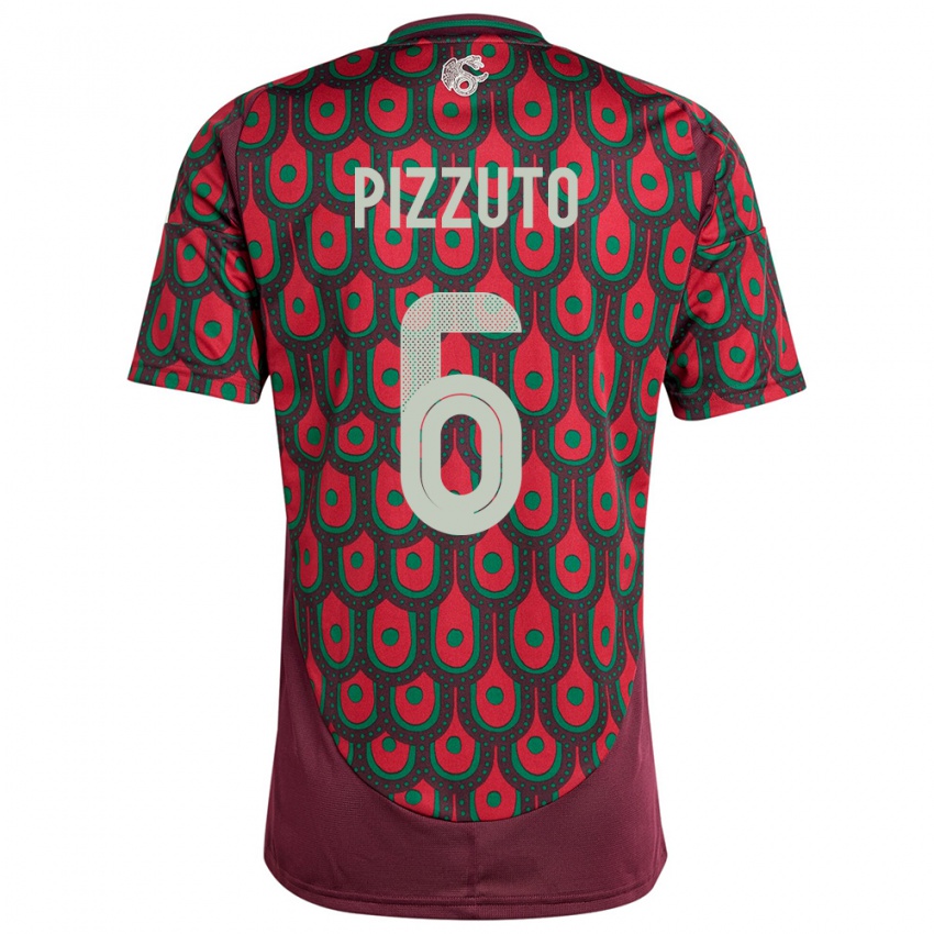 Niño Camiseta México Eugenio Pizzuto #6 Granate 1ª Equipación 24-26 La Camisa Perú