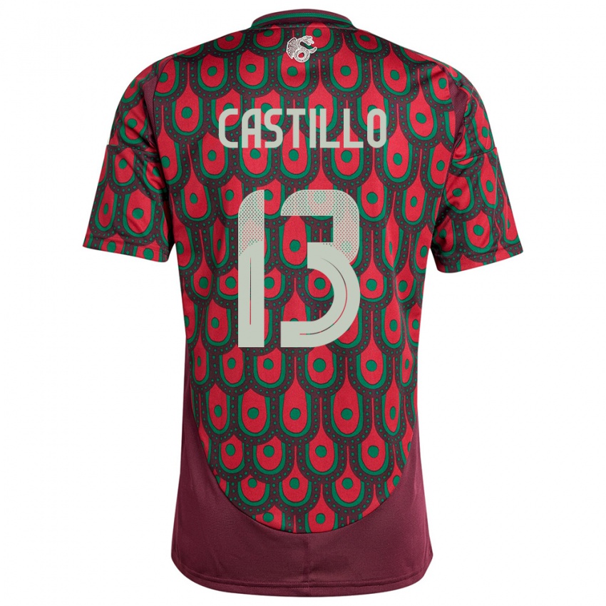 Niño Camiseta México Jose Castillo #13 Granate 1ª Equipación 24-26 La Camisa Perú