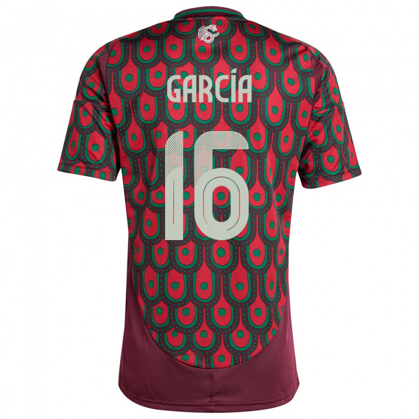 Niño Camiseta México Uziel Garcia #16 Granate 1ª Equipación 24-26 La Camisa Perú